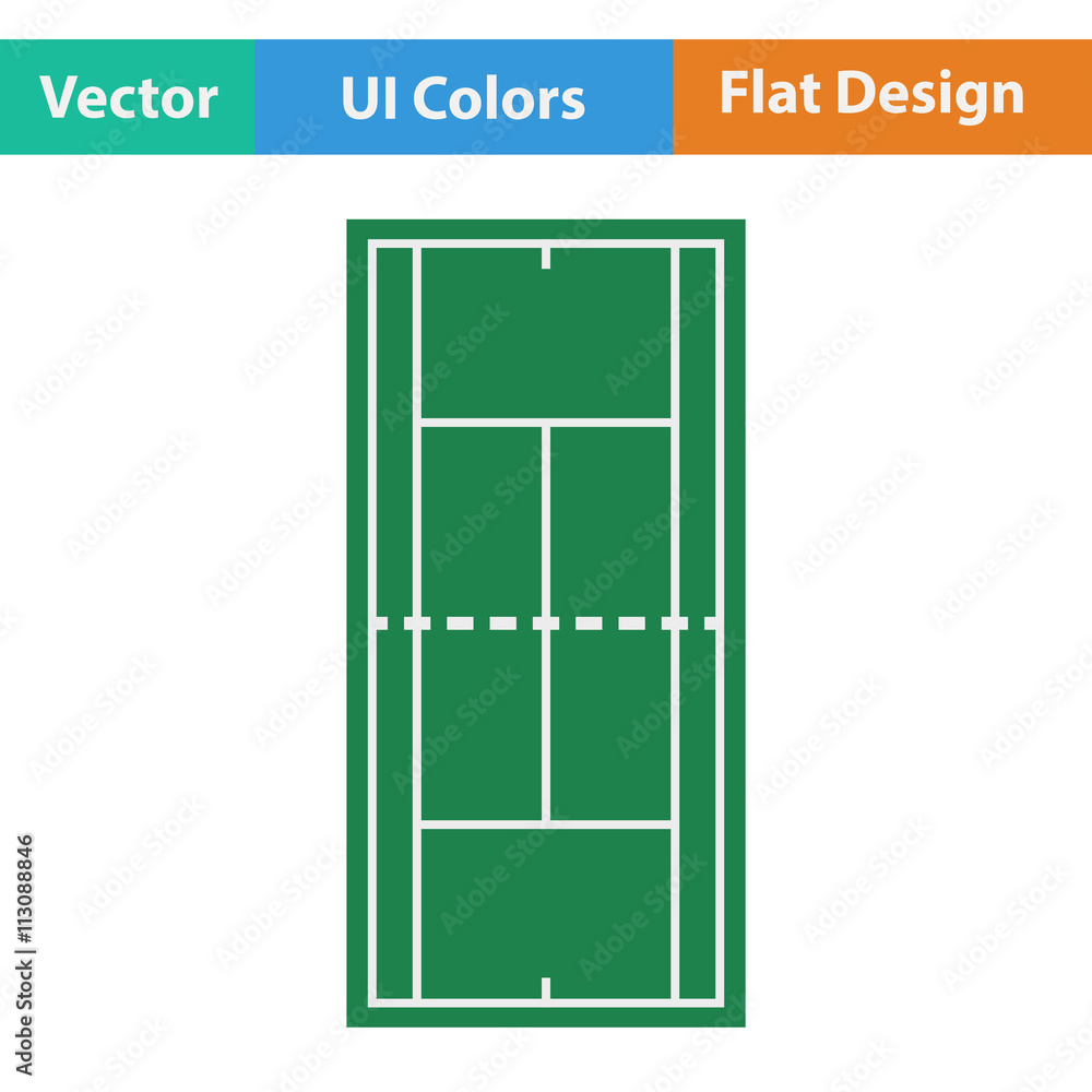 Tennis field mark icon