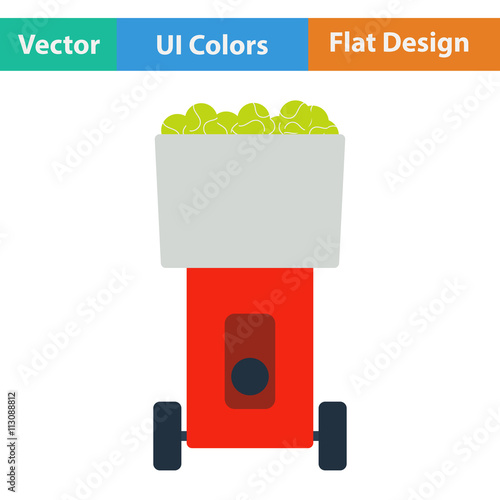 Tennis serve ball machine icon