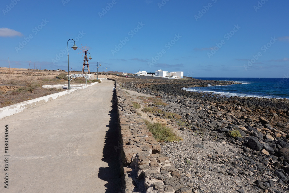 Promenade in Costa Teguise, Lanzarote, Canary islands