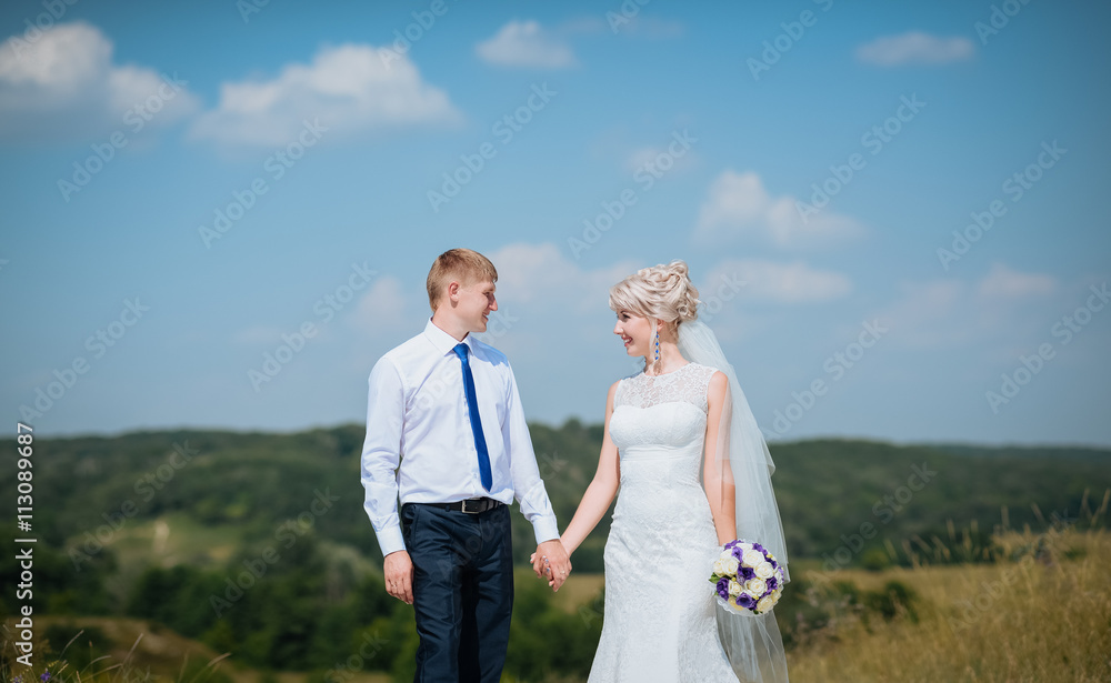 Beautiful wedding couple is enjoying wedding Beautiful wedding couple is enjoying wedding