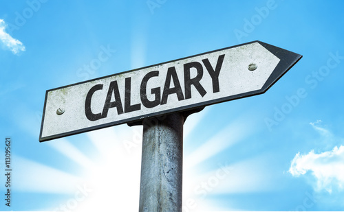 Calgary direction sign in a concept image © gustavofrazao
