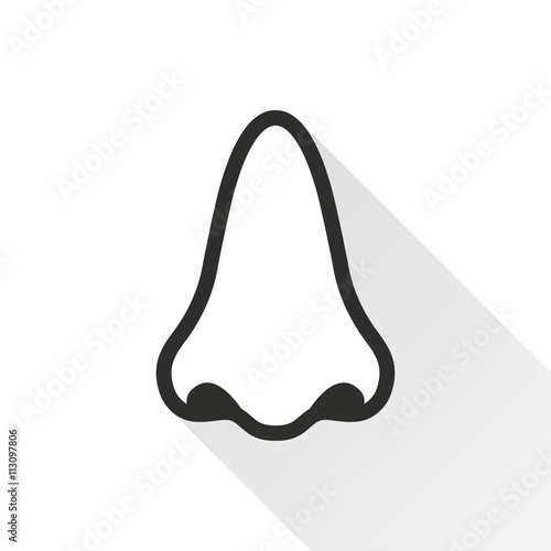 Nose - vector icon.