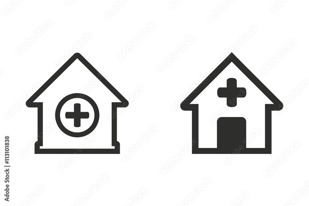 Hospital - vector icon. Hospital - vector icon.