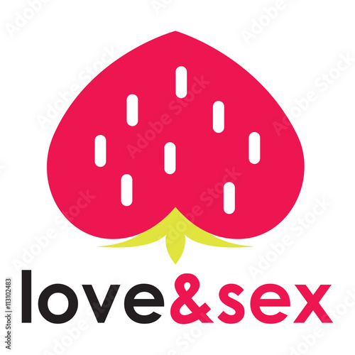 Sex shop logo - strawberry