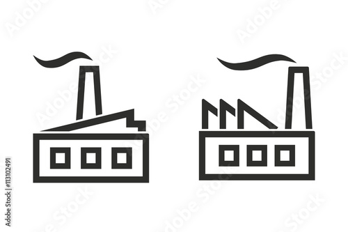 Factory - vector icon.