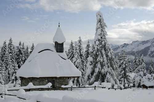 Kapelle in Hochkrimml im Winter