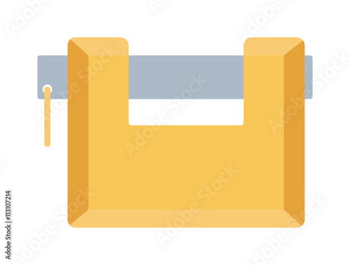 Lock icon isolated on white