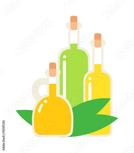 Oil bottle vector illustration.
