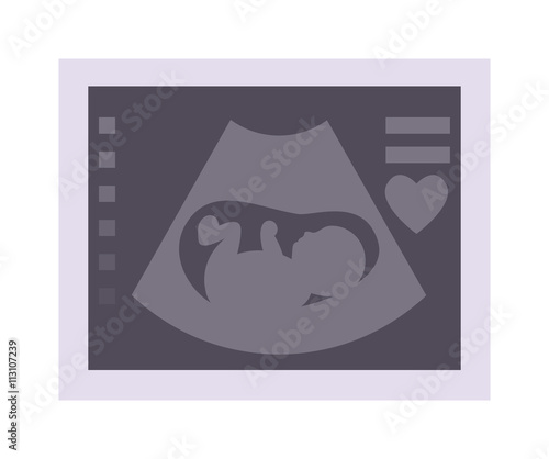 Ultrasound baby vector illustration.