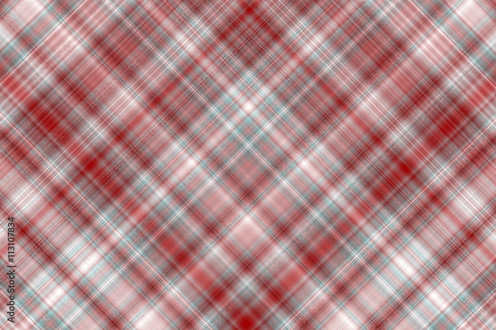 Illustration with red and white checkered diagonal lines