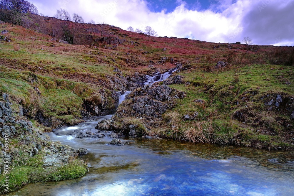 Obraz premium Waterfalls and the stream