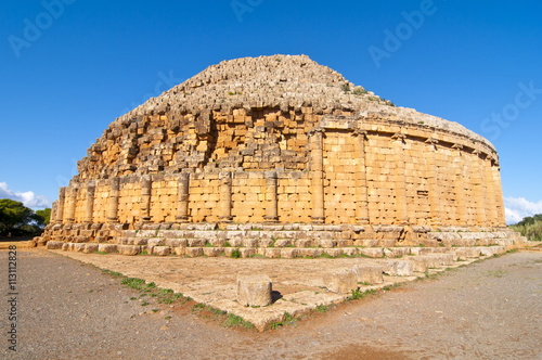 The tomb of the Christian, old Christian pyramid, Tipasa, Algeria photo