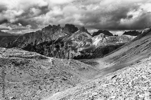 Alpine landscape in the Dolomites, Italy, Europe