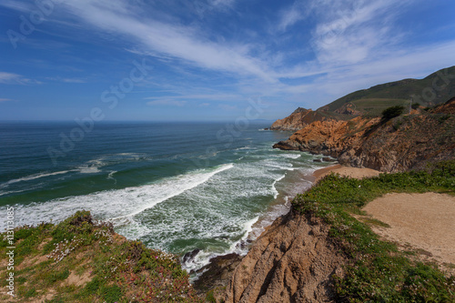 Pacific Ocean - California State Route 1 (Pacific Coast Highway) nearby Monterey, California, USA 