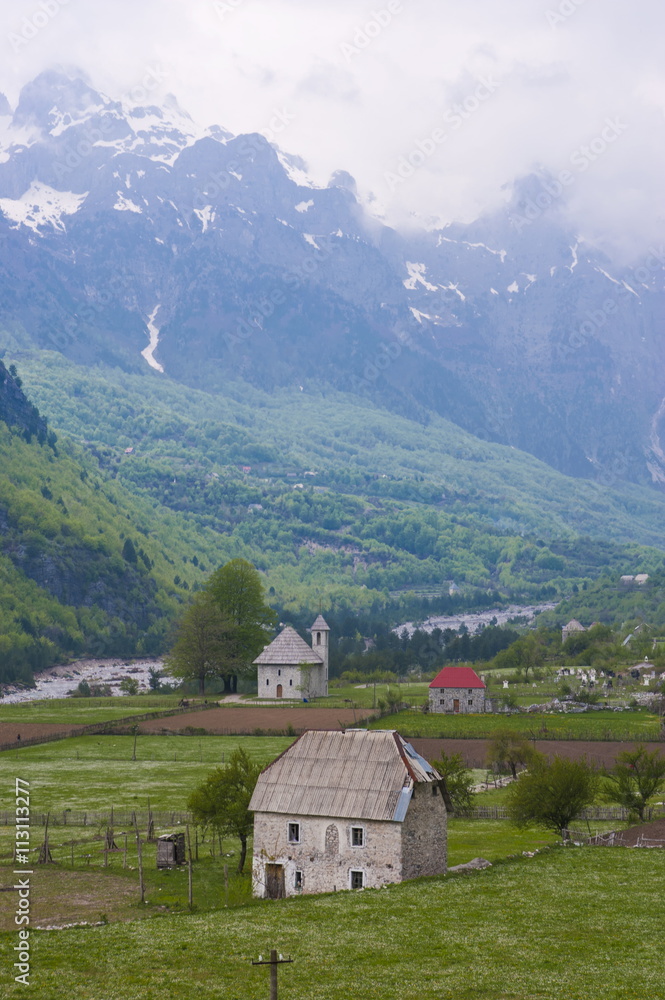 Thethi in the Albanian Alps, Albania Thethi in the Albanian Alps, Albania