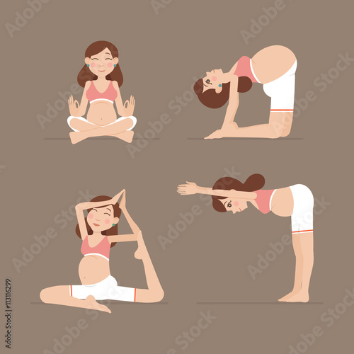 Vector infographic about yoga methods. Colorful concept in flat style.