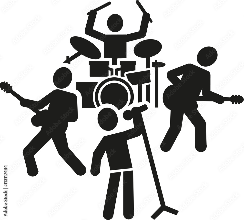 Fototapeta premium Rock band pictogram