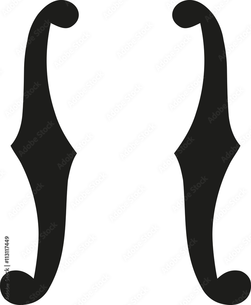 Fototapeta premium Violin f hole