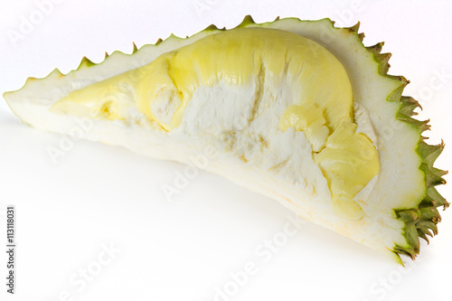 King of fruits, durian on white