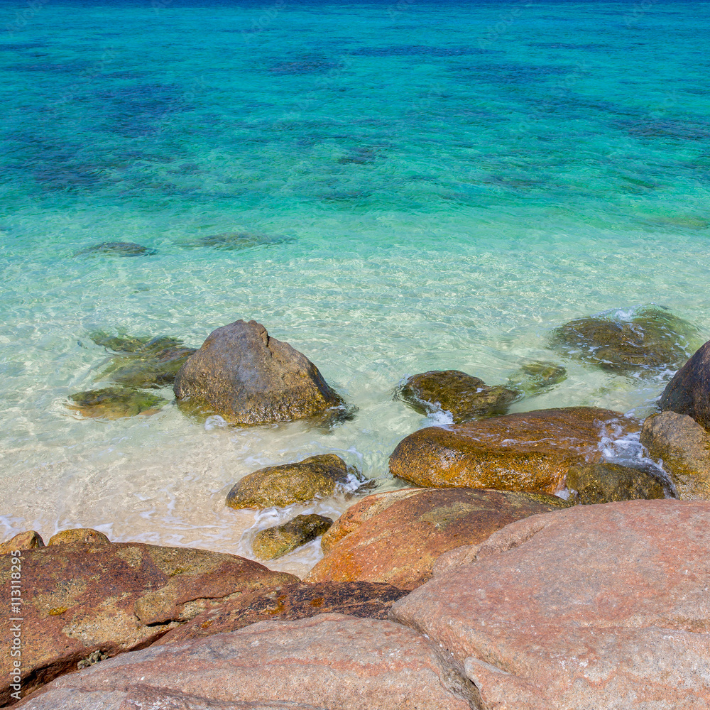 Rocks , sea and blue sky - Lipe island Thailand