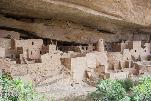 Fényképezés Cliff Palace, ancient puebloan village of houses and dwellings in Mesa Verde Nat