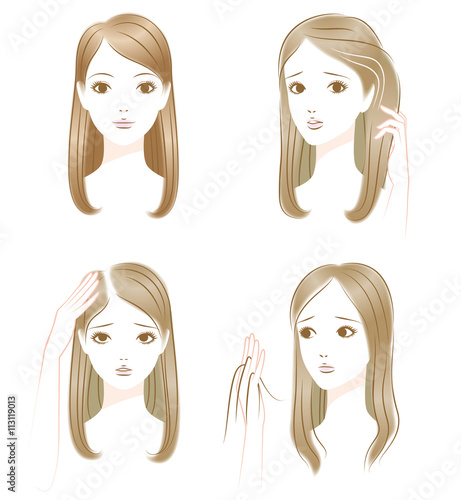 髪の悩み　白髪　薄毛　抜け毛