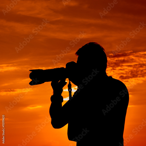 Silhouette of a photographer