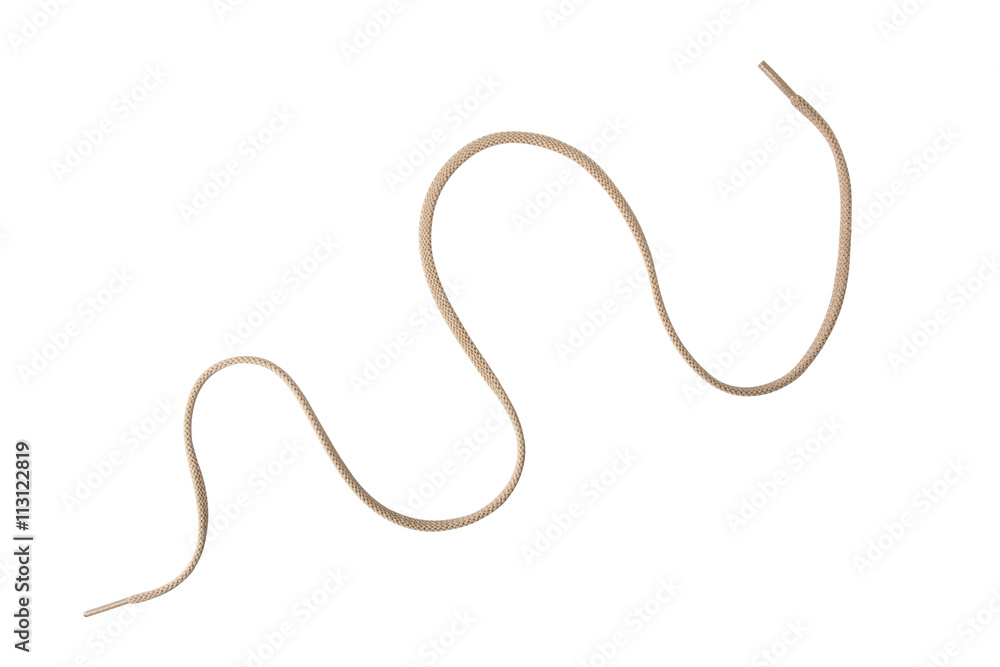 Tan Shoelace curved - isolated