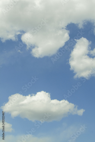 Blue sky and white clouds as background