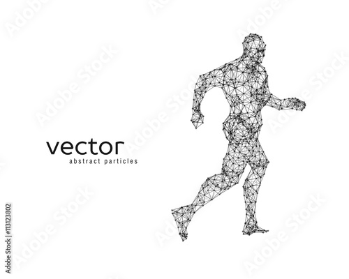 Vector illustration of running man.