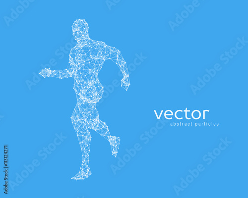 Vector illustration of running man.