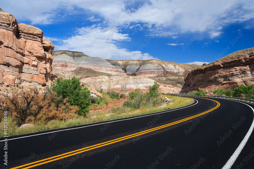 Highway at Capitol Reef National Park, Utah, USA Highway at Capitol Reef National Park, Utah, USA