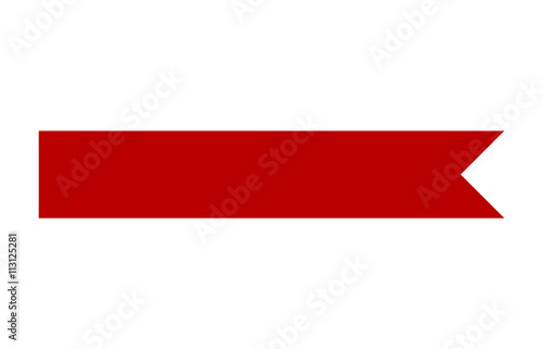 Red banner ribbon strip flat design for print and websites