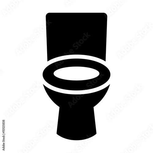 Bathroom / restroom toilet seat flat icon for apps and websites