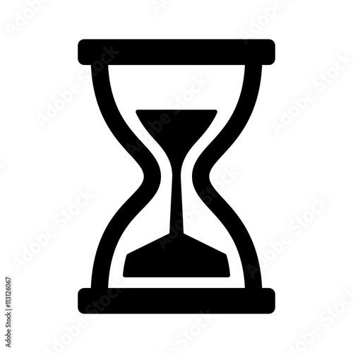 Vintage hourglass / sandglass timer or clock flat icon for apps and websites