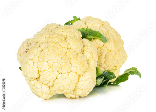 Cauliflower isolated on the white background