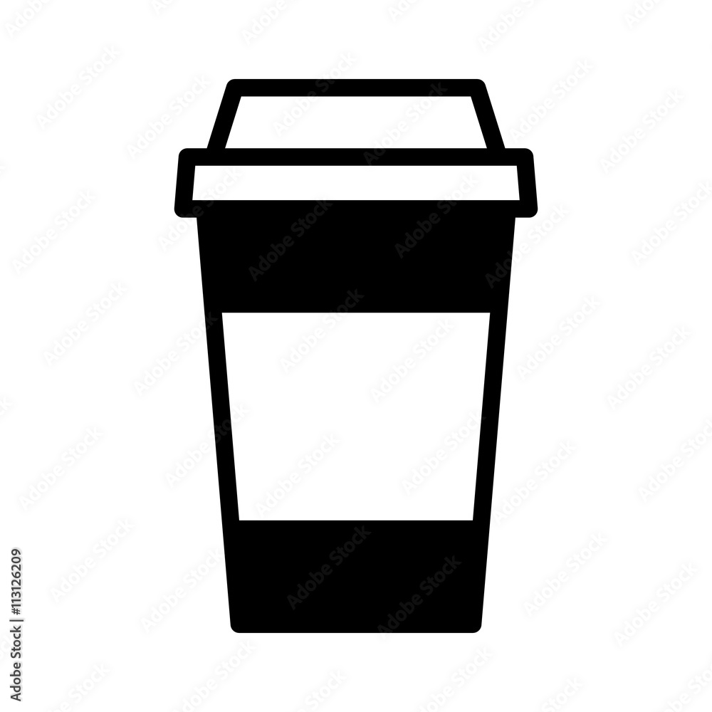 Coffee or tea in disposable paper cup flat icon for apps and websites Coffee or tea in disposable paper cup flat icon for apps and websites