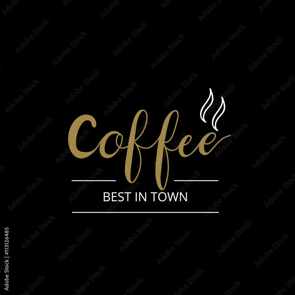 Cafe and coffee shop logo vector logo template. hand drawing logo.