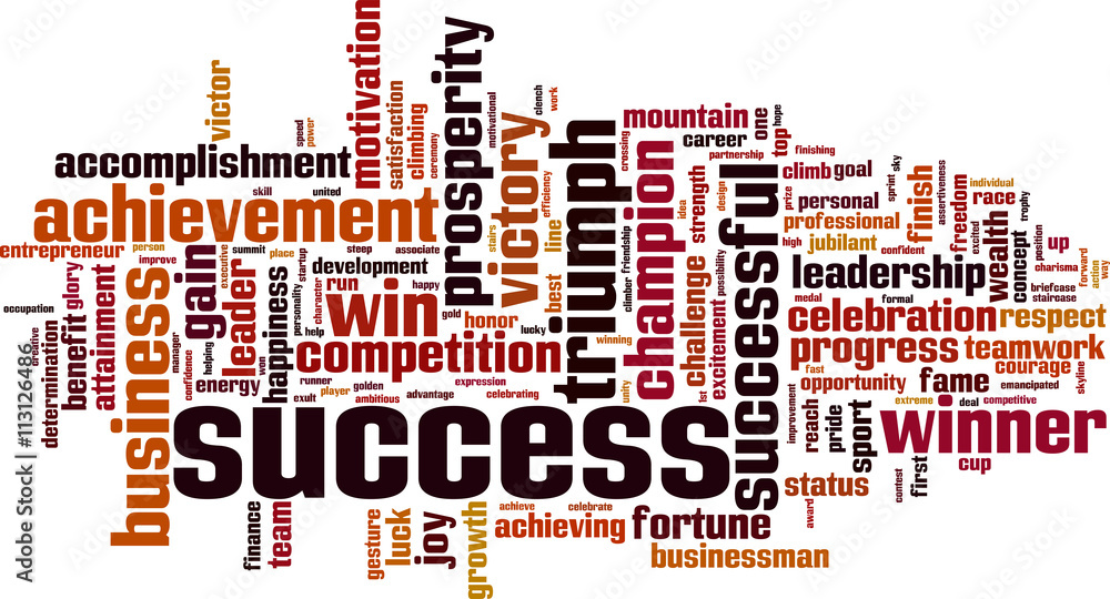 Success word cloud concept. Vector illustration Success word cloud concept. Vector illustration
