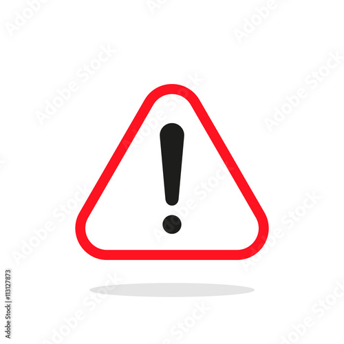 Warning sign vector icon