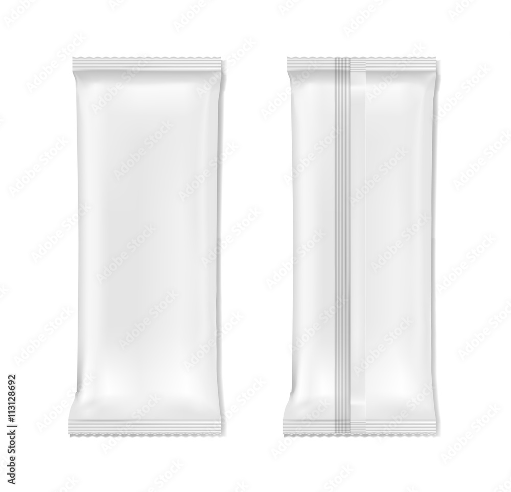 Bag for spaghetti, macaroni, pasta. Vector white soft pack Bag for spaghetti, macaroni, pasta. Vector white soft pack