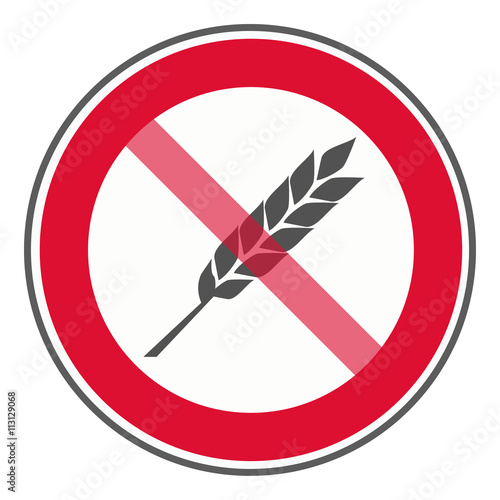 Verbot Gluten (Weizen)
