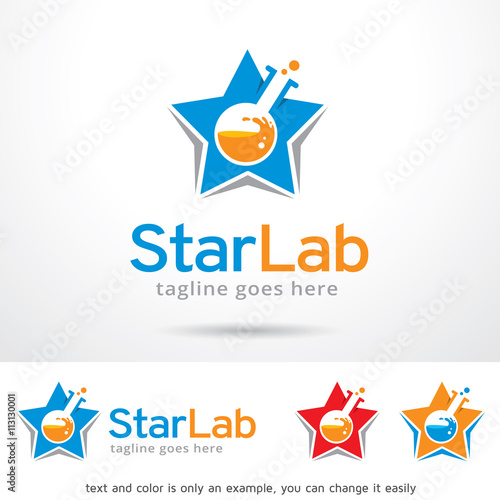 Star Lab Logo Template Design Vector