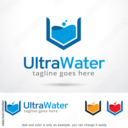 Ultra Water Letter U Logo Template Design Vector