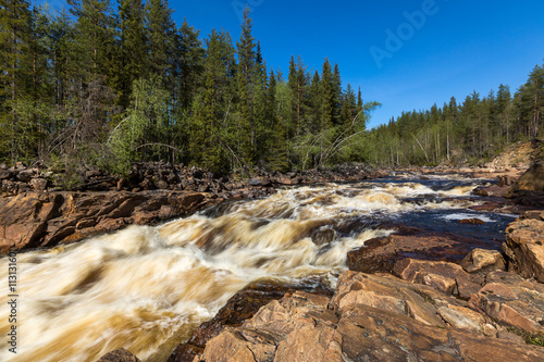 Beautiful river with rapids  Sweden