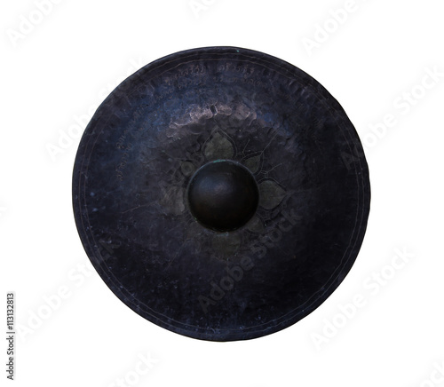 gong isolated on white background with clippingpath
