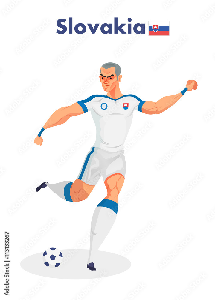 Slovakia nationality footballer, Vector illustration