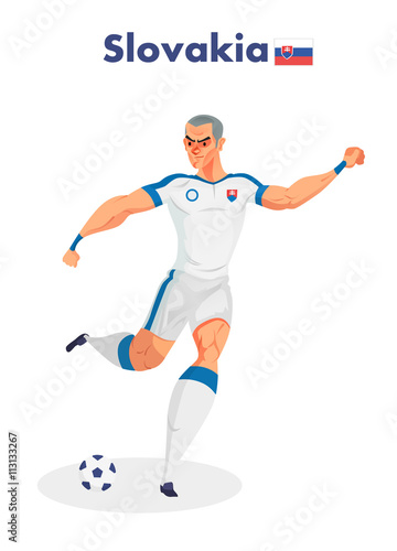 Slovakia nationality footballer, Vector illustration