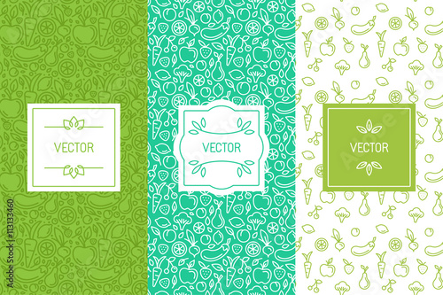 Vector set of design elements, seamless patterns and backgrounds