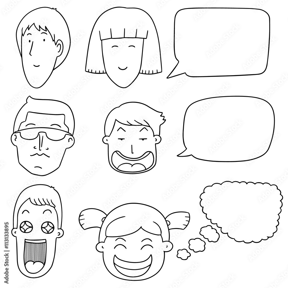 vector set of cartoon face vector set of cartoon face